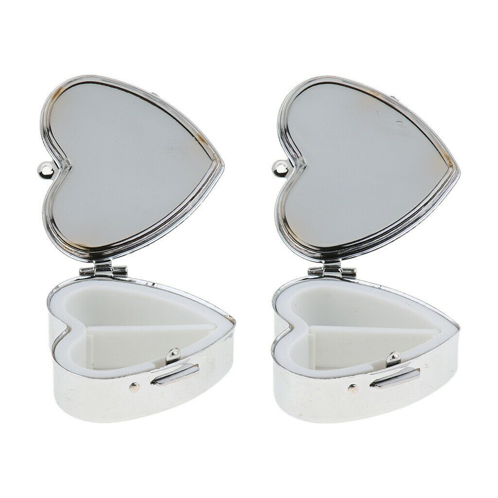 4x Mini Travel Metal Pill Box Medicine Organizer Container Storage Box