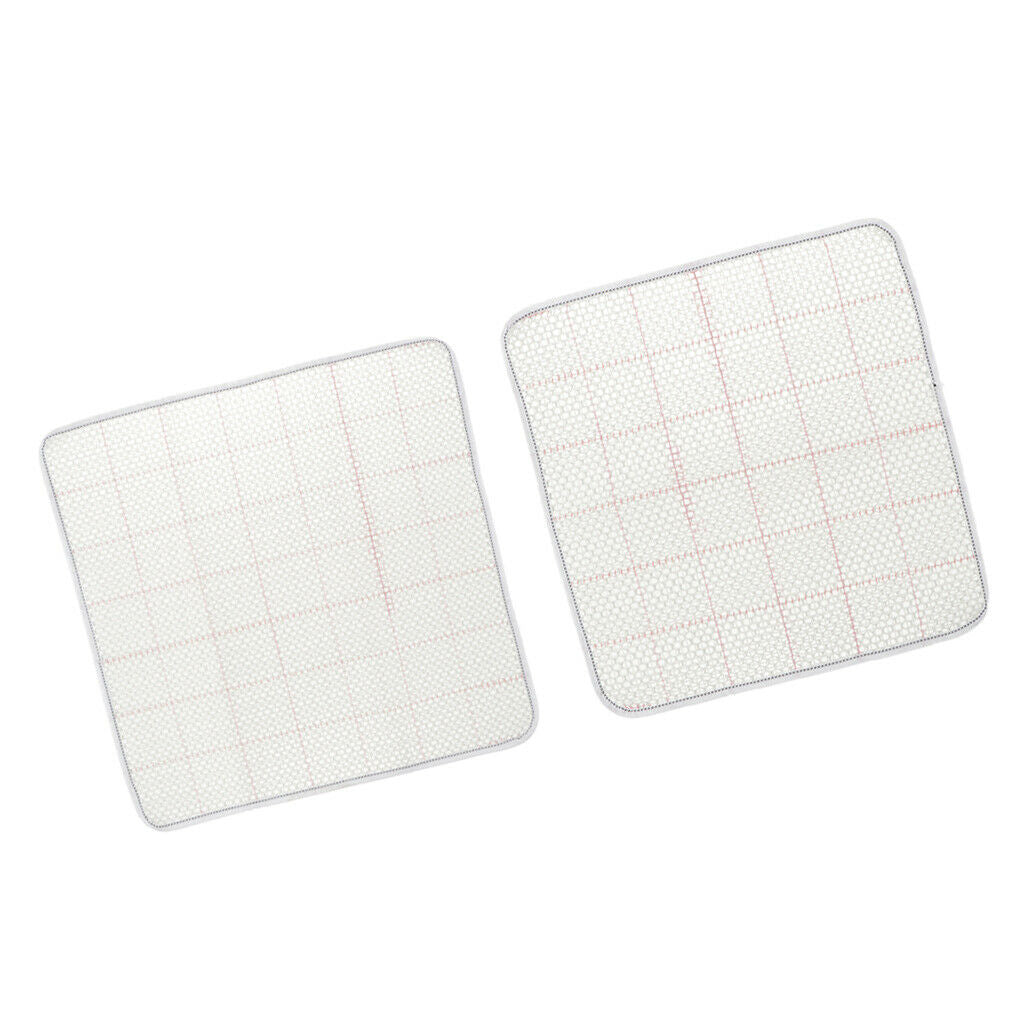 2 Pack White Square Latch Hook Rug Canvas Mat Tapestry DIY Crafts 18in 15in
