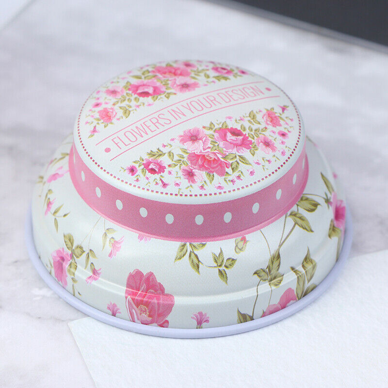 Home Flower Metal Iron Tin Can Storage Tea Candy Coin Jewelry Gift Box Ca.l8