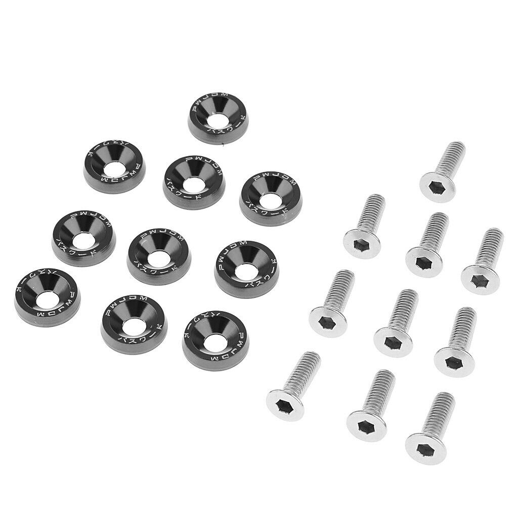 Reinforcement Aluminum Washers Cup Head Screw 6mm Cone Screw Gasket Black