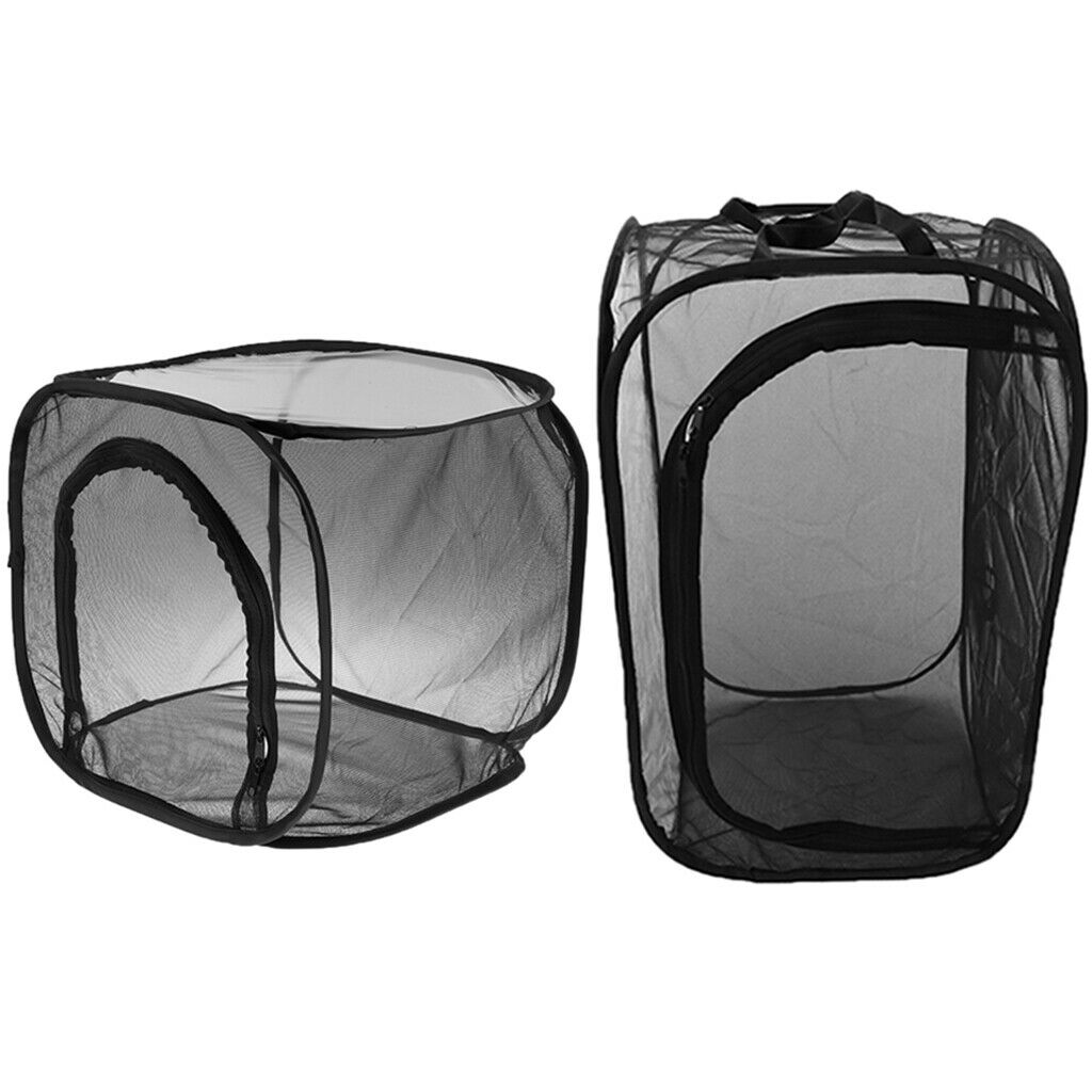 2 pcs Foldable Insect Butterfly Habitat House Terrarium Breeding Cage