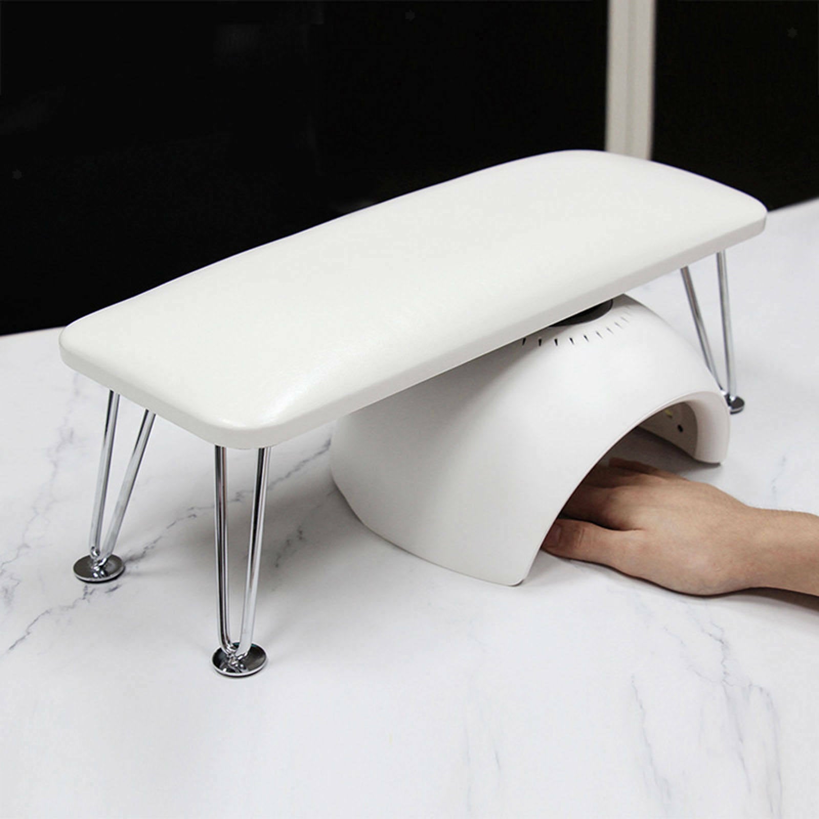 Nail Arm Rest PU Leather Manicure Table Desk Cushion  white