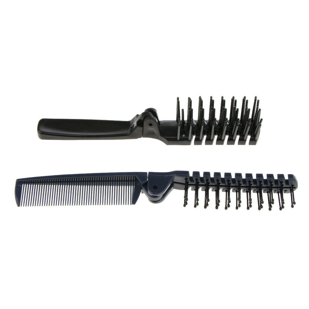 2 Colors Hair Comb Set Heat Resistant Antistatic Folding  Hairbrush