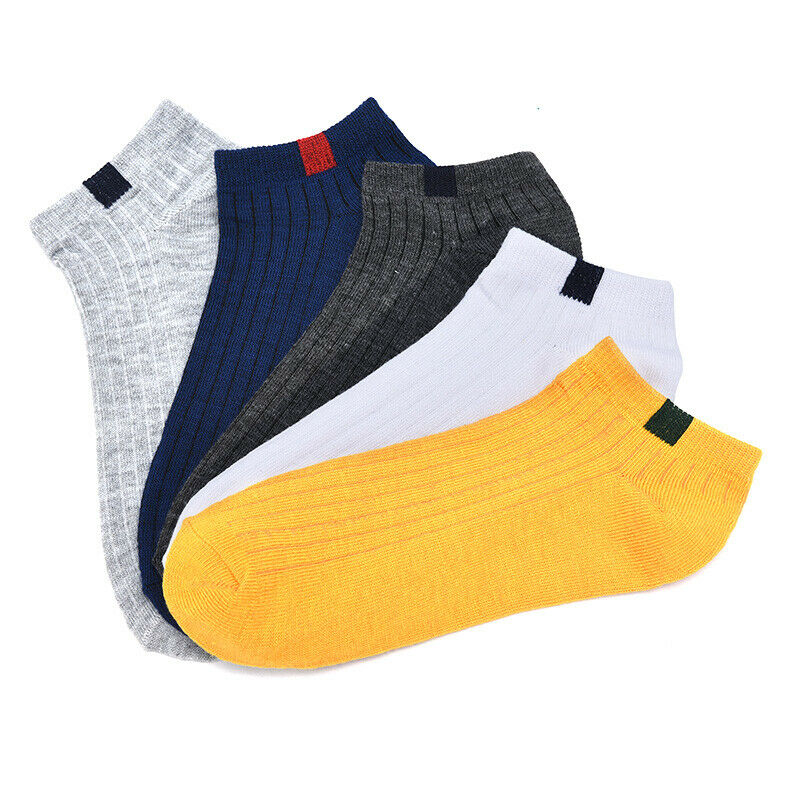 men 10 color woven lable Comfo rtable Cotton Sock Slippers Short Ankle So~S3BDA