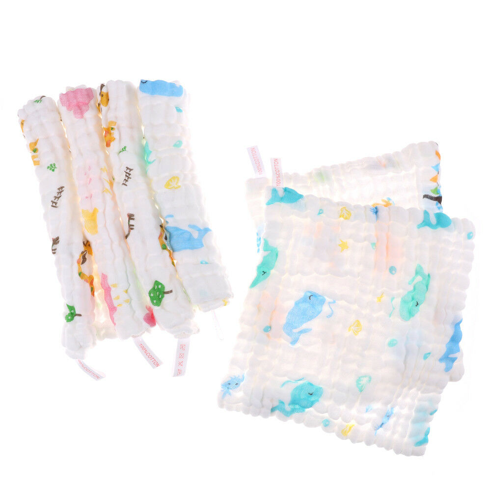 6 layers Baby Cotton Gauze Baby Face Saliva Towels Wash Cloth Handkerchief.l8
