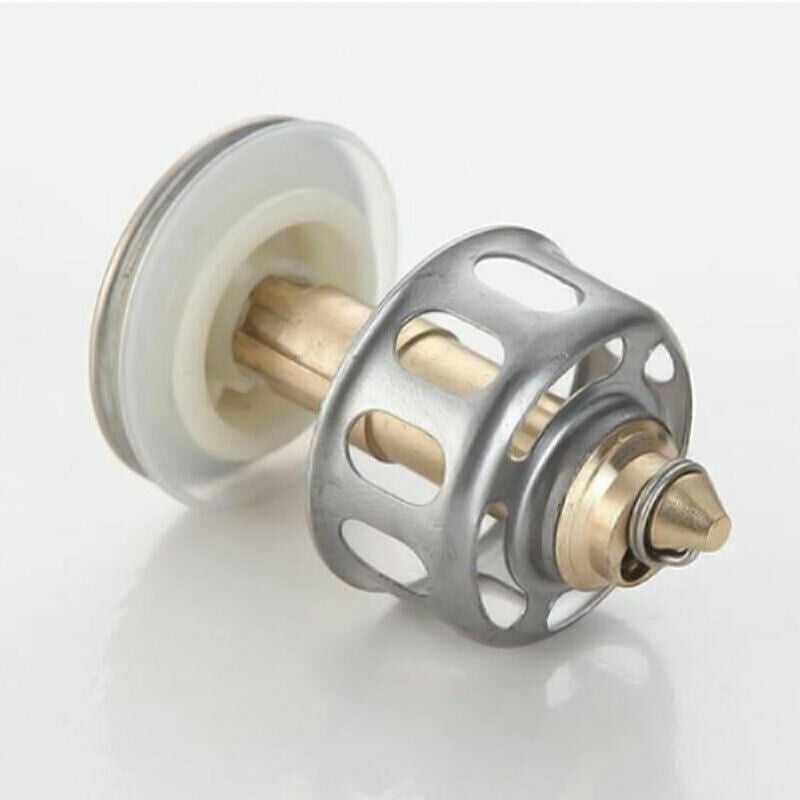 Stainless Steel Wash Basin Bounce Drain Filter Sink Drain Stopper Bathroom Plug