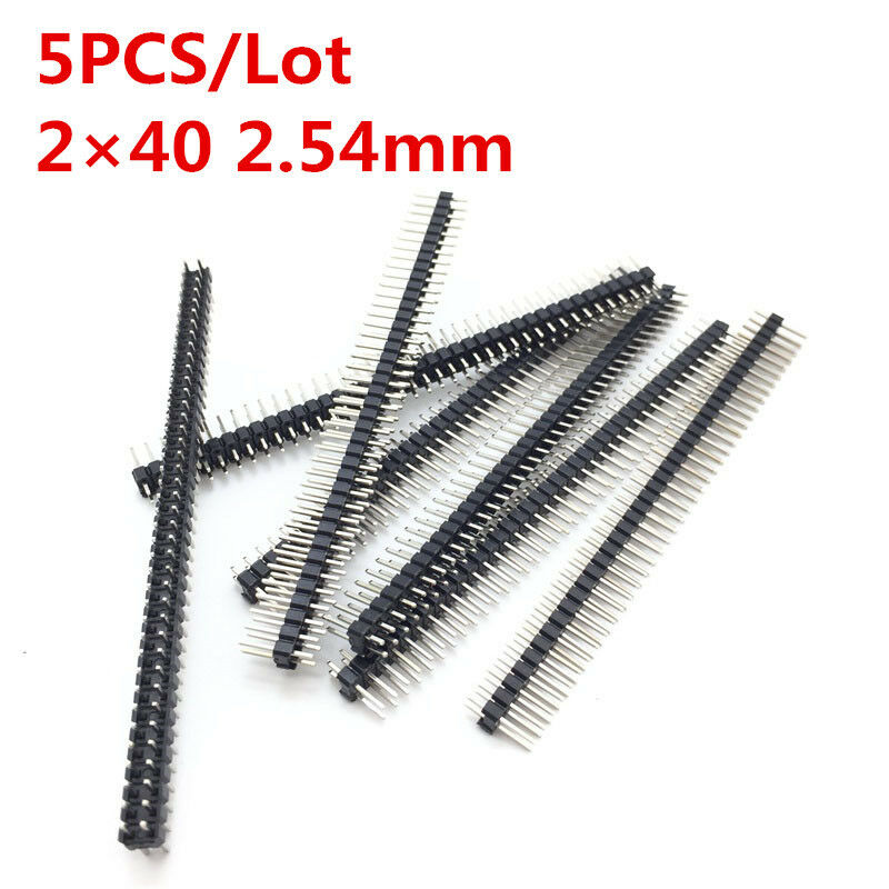 5Pcs  80 Pin 2x40 Double Row Male 2.54MM Breakable Pin Header Connector