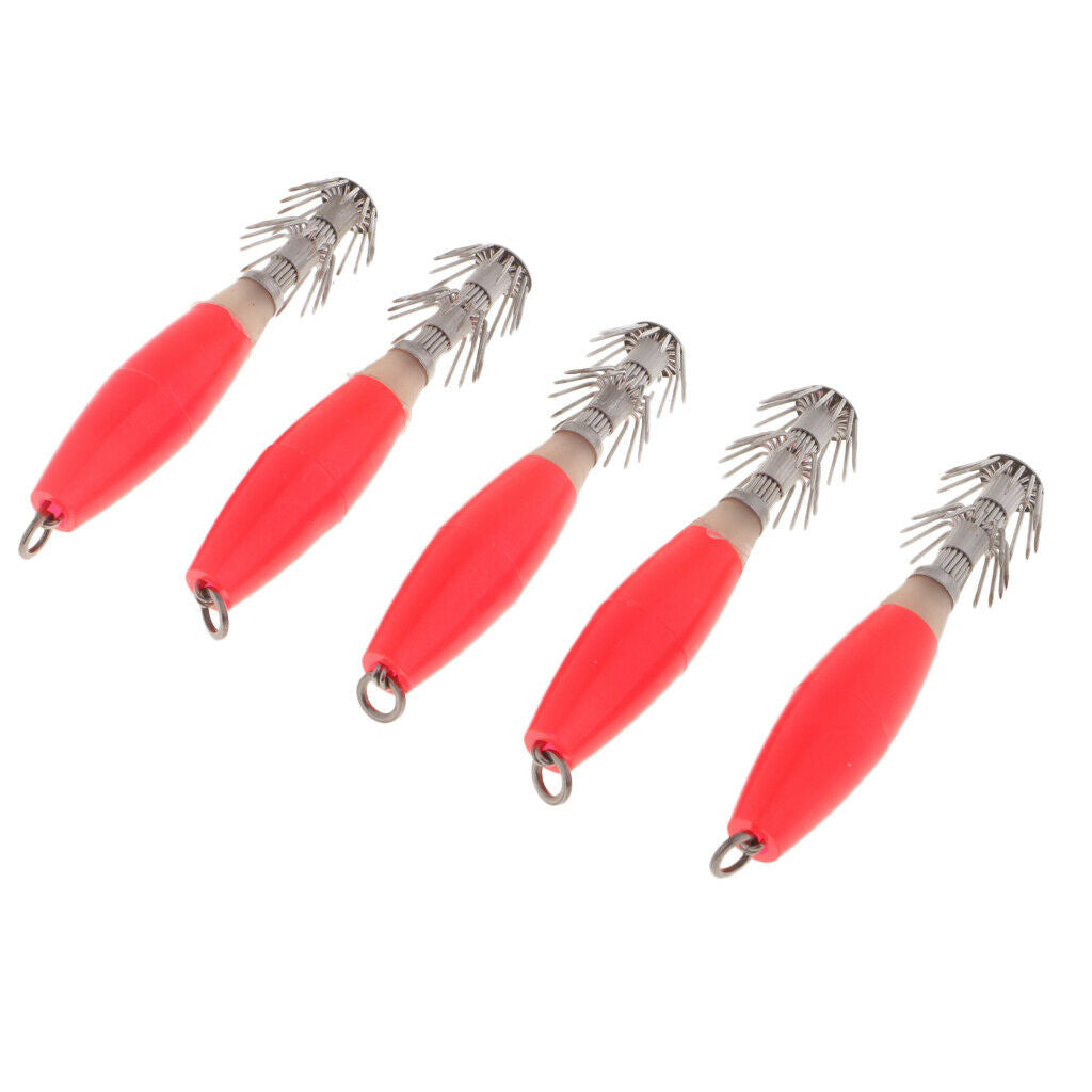 20pcs Squid Jig Hook Octopus Hooks Saltwater Fishing Lures Artificial Baits