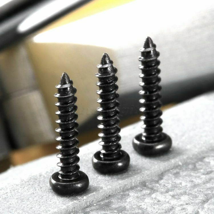 M2 x 10mm Carbon Steel Round Cross Head Self Tapping Screw  Fastener * 100