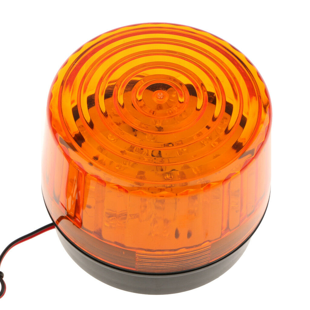 2x Round Caution Warning Light Beacon Lamp Traffic Alarm Flash Light Orange