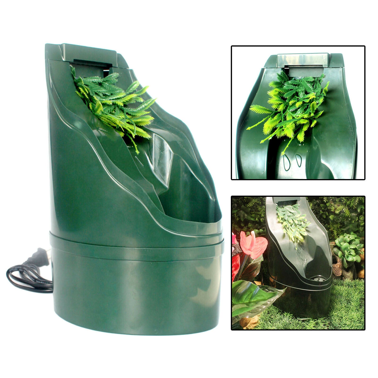 Reptile Water Fountain Water Dispenser Bowl Dish Tank Accessories 220V