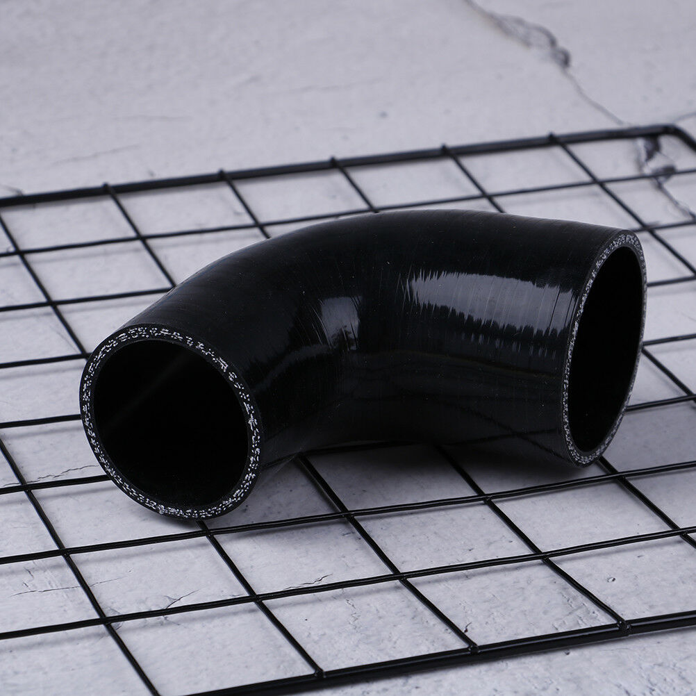 Black 90 degree reducer silicone hose 51-63mm pipe coupler DD