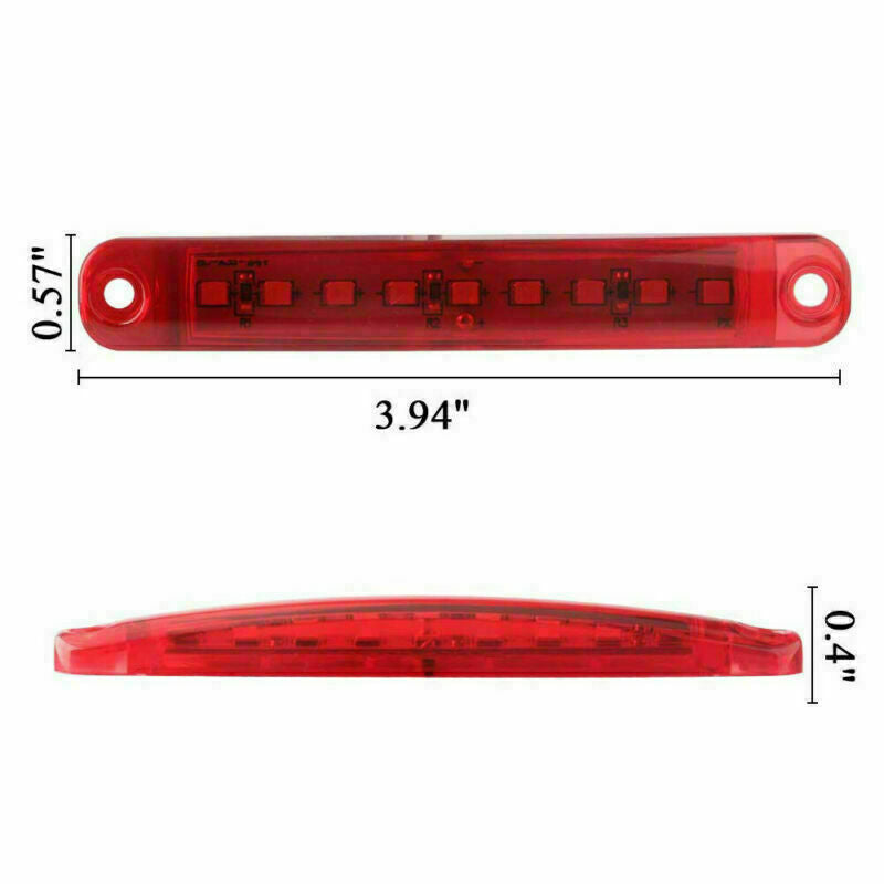 50x Red LED Side Marker Lamp Clearance Trailer Light Indicators Truck Van 12/24V