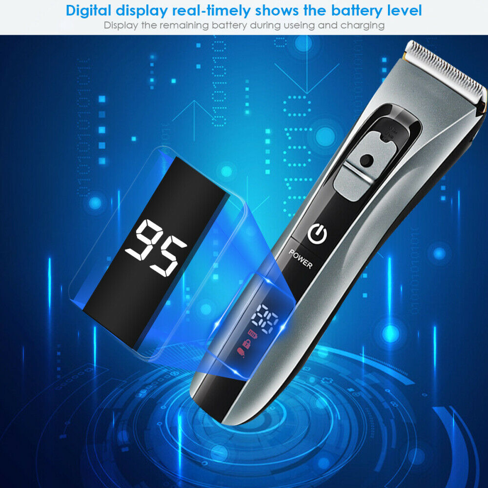 Pro Hair Trimmer Shaving Machine Beard Cutting Cordless IPX7 Waterproof Clipper