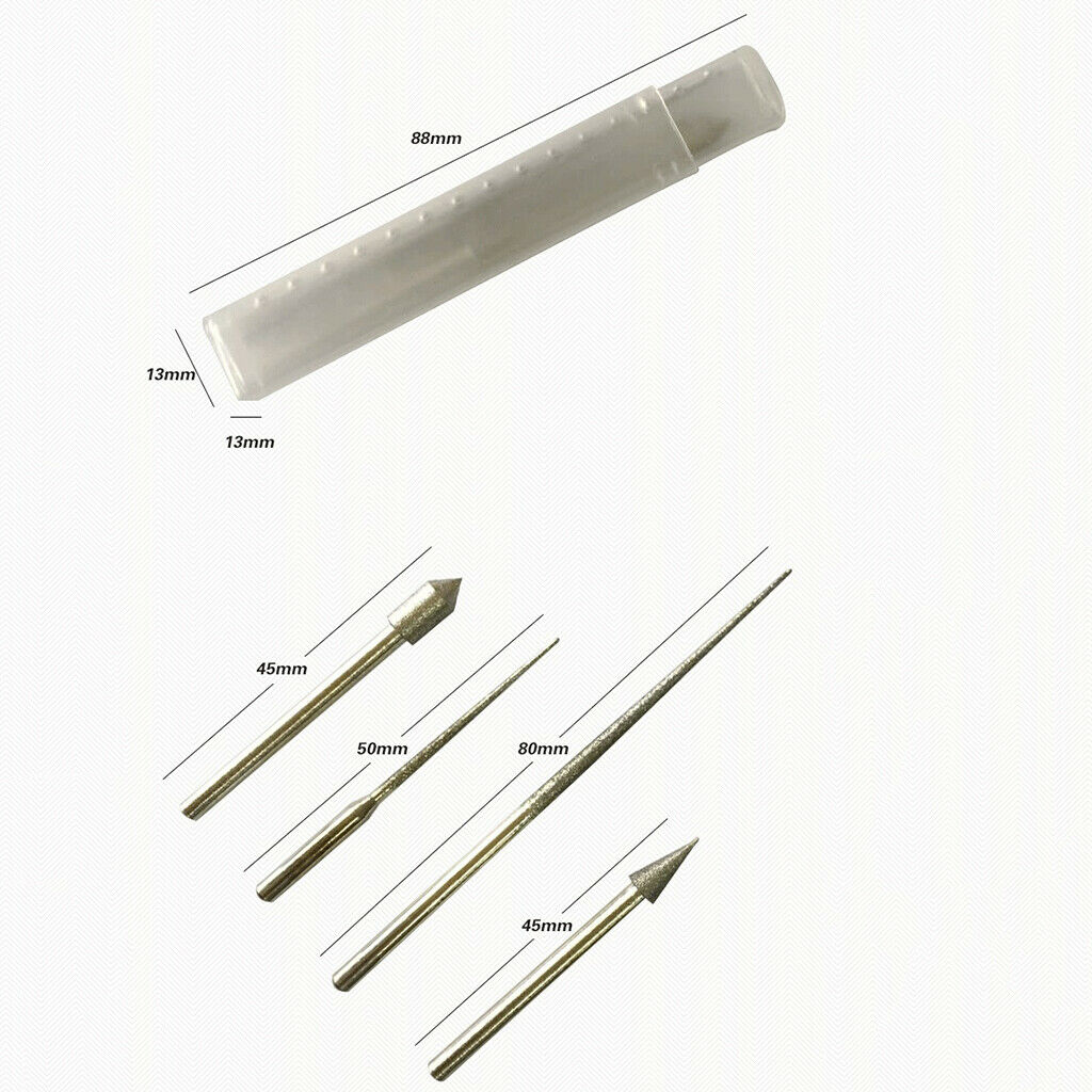 4pcs 3mm Shank Polishing Grinding Tips Rotary Tool Polisher Jewelry