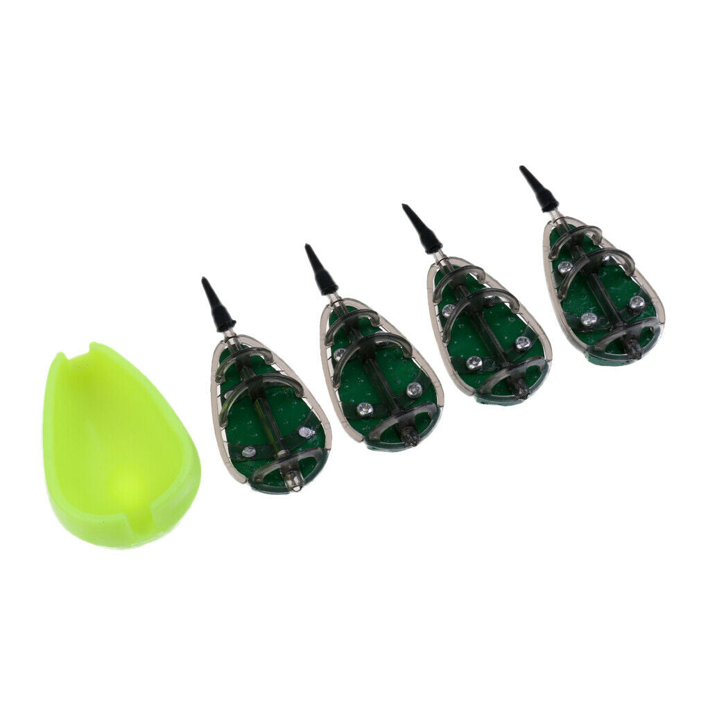 Fishing Inline Method Feeders Set 30g 40g 50g 60g Fishing Baits Cage & Mould