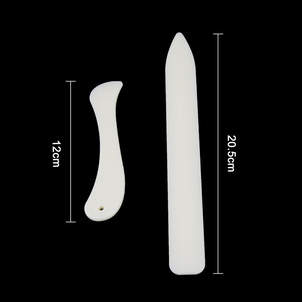 2Pcs/set DIY bone handmade leather craft edge trimming tool for working cu.l8