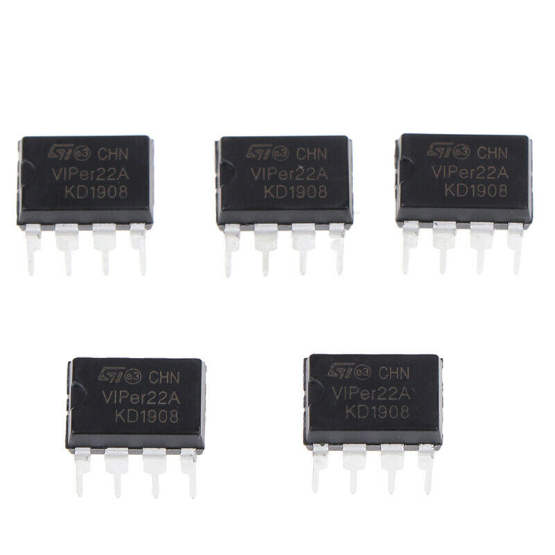 5PCS VIPer22A inline DIP-8 power management chip   WF