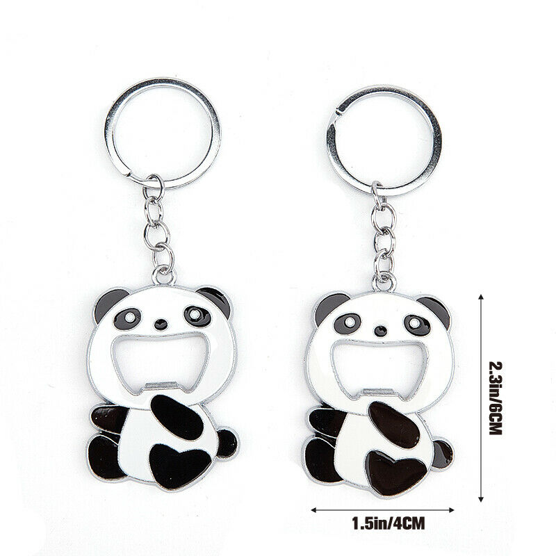 Cute Panda Key Chain Portable Soda Bottle Opener Holiday Gift Key Chain Ornam Fx
