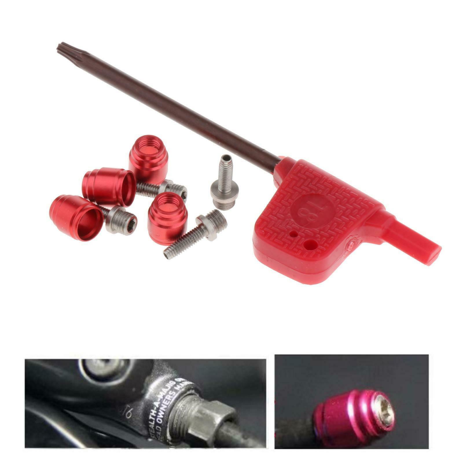 4 Sets Bike Brake Hose Olive Connecting Insert Brake Hose Oil Fitting Kit Set