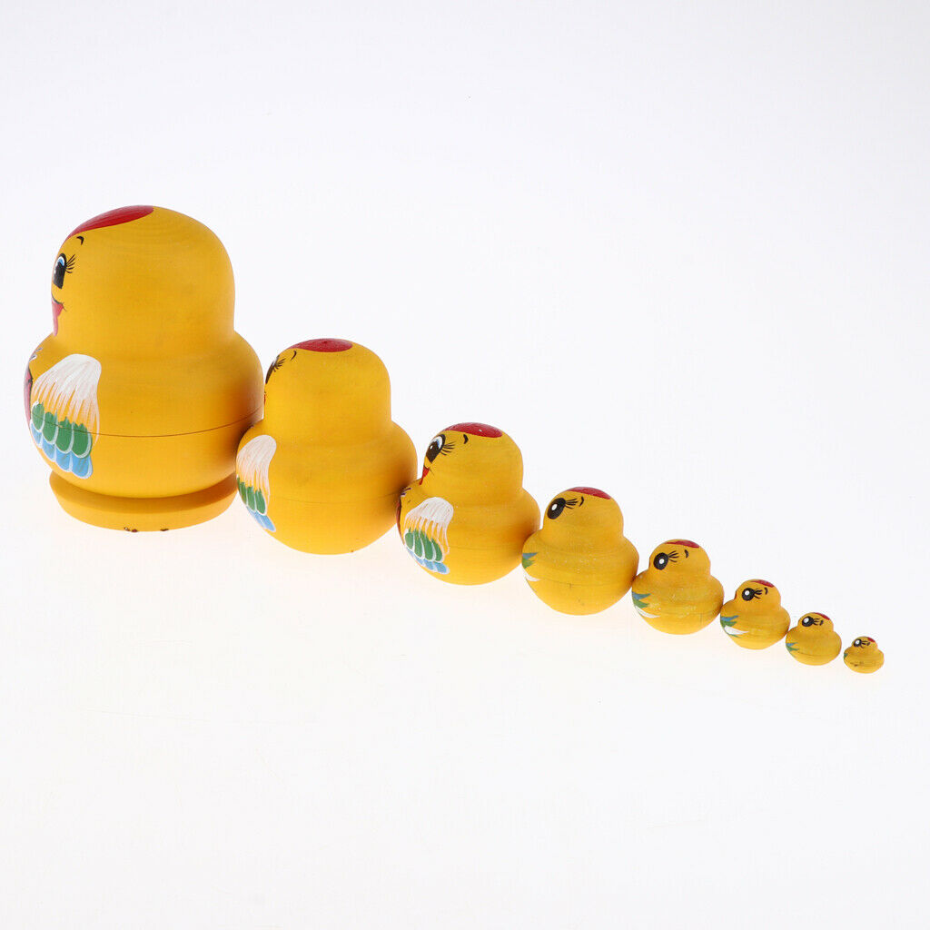 8 Piece   Cartoon Chick w/ Wing Toys Handpainted Party Decoration