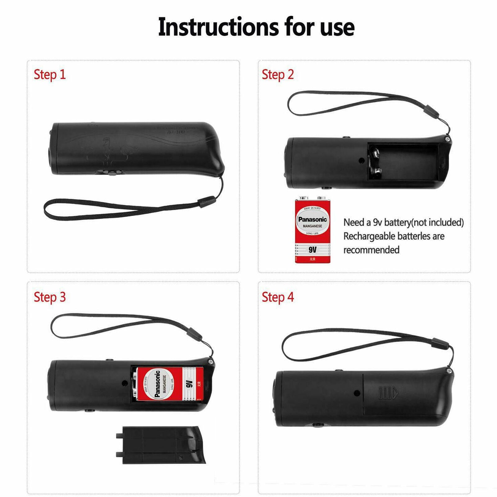 LED Ultrasonic Anti Stop Barking Pet Dog Train Repeller Control Trainer Device