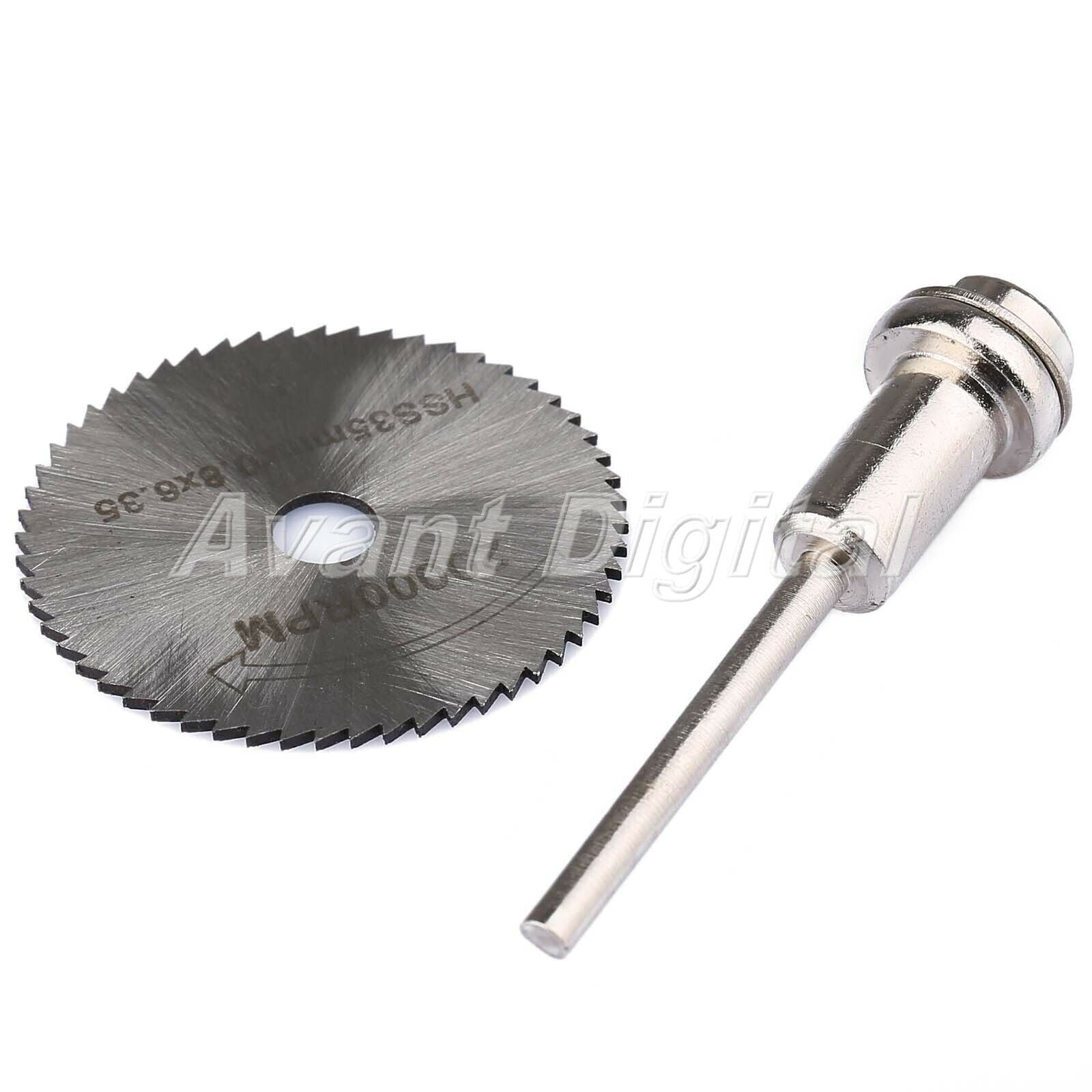 35mm Mini HSS Power Tool Metal Wood Sawing Blade Cut Off Wheel Disc Disk Mandrel