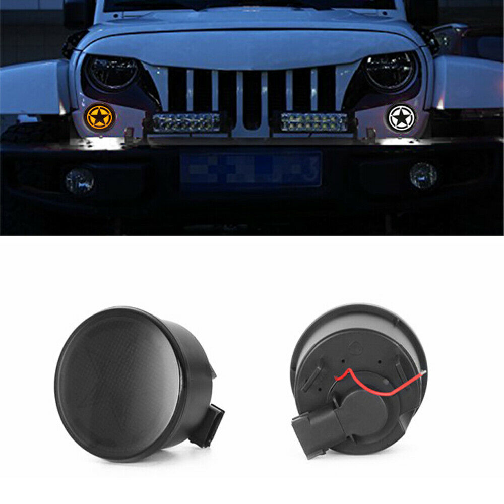For 2007-17 Jeep Wrangler JK LED Daytime Running Lights & Turn Signal Lights 2x