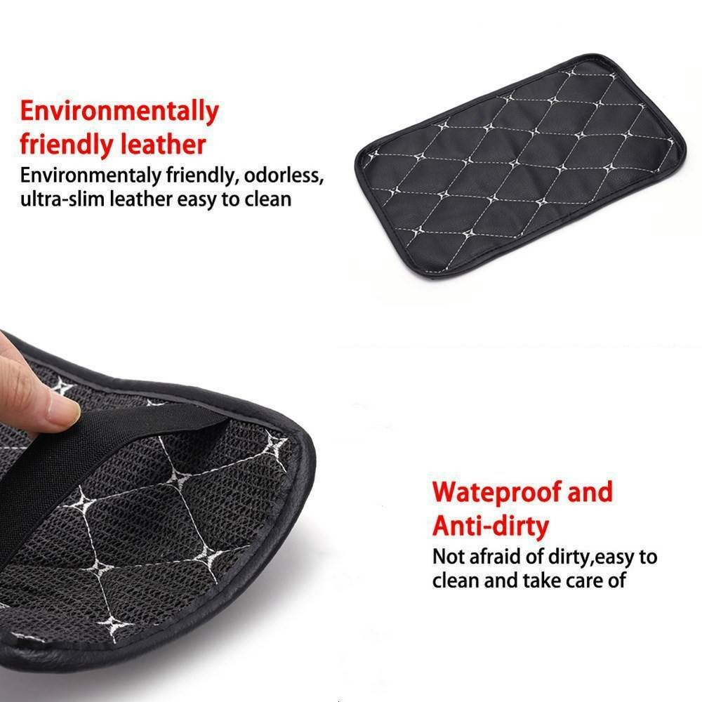 Car Armrest Pad Cover Auto Center Console Box Pu Leather Cushion Mat Universal*1