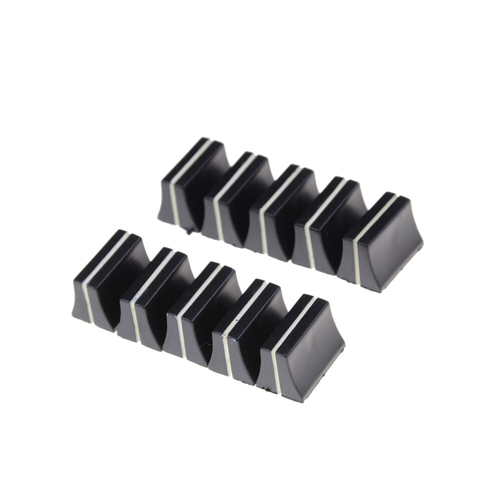 10 x Black Slide Potentiometer Mixer Fader Knob 19mmLx12mmW for 4mm Shaft  NC