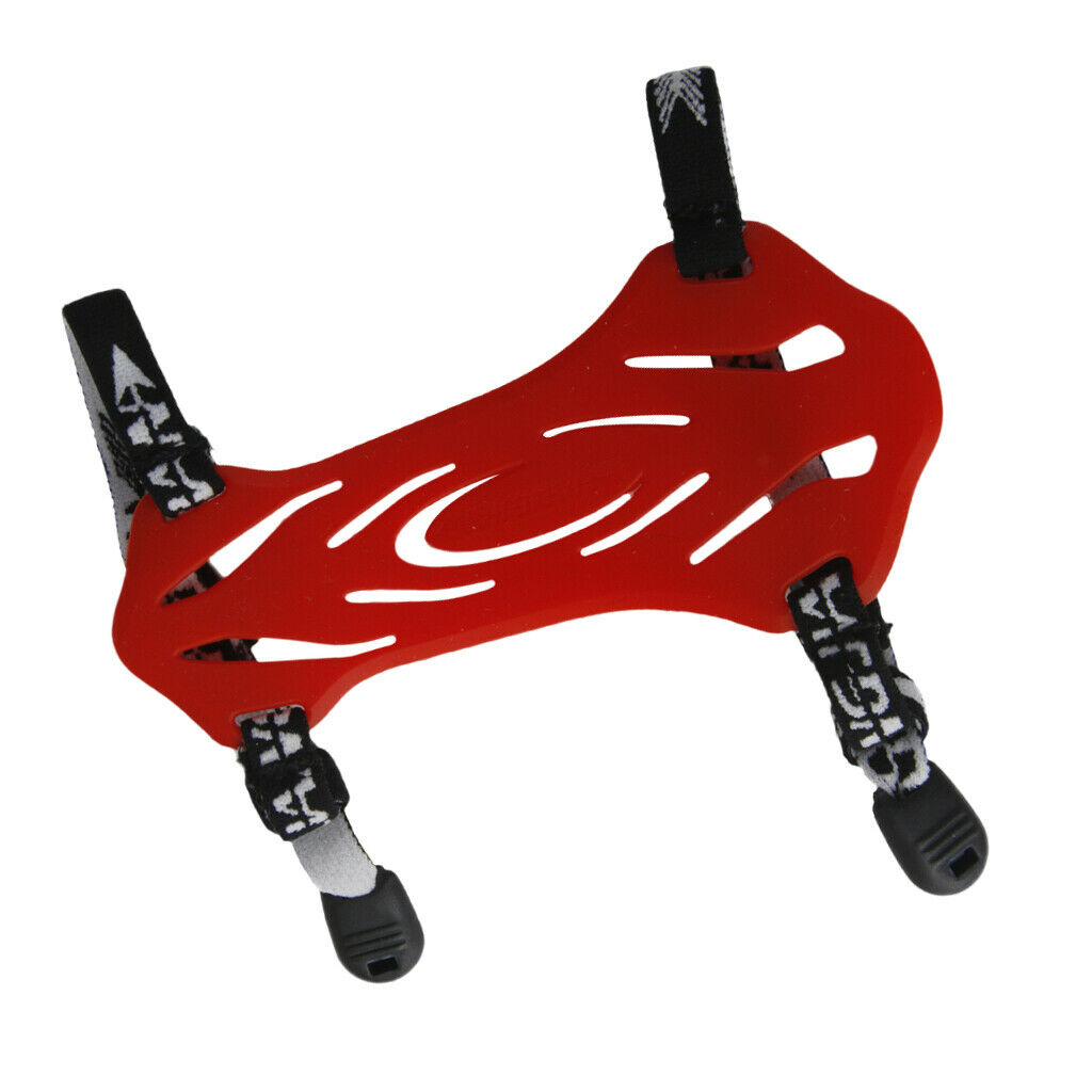 1pc Rubber Archery Arm Guard Protection with 2 Straps Red
