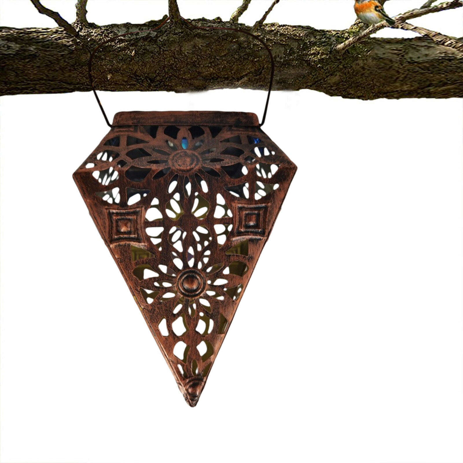 Hanging Solar Powered Garden Light Fairy Lights Decor Front Door Landscaping