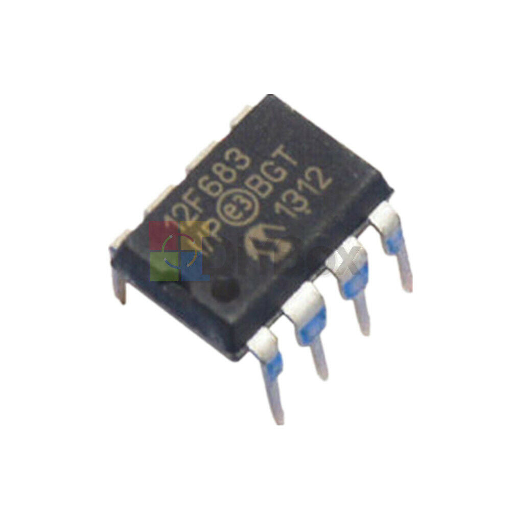 10PCS PIC12F683-I/P PIC12F683 12F683 DIP-8 Microcontroller Chip IC