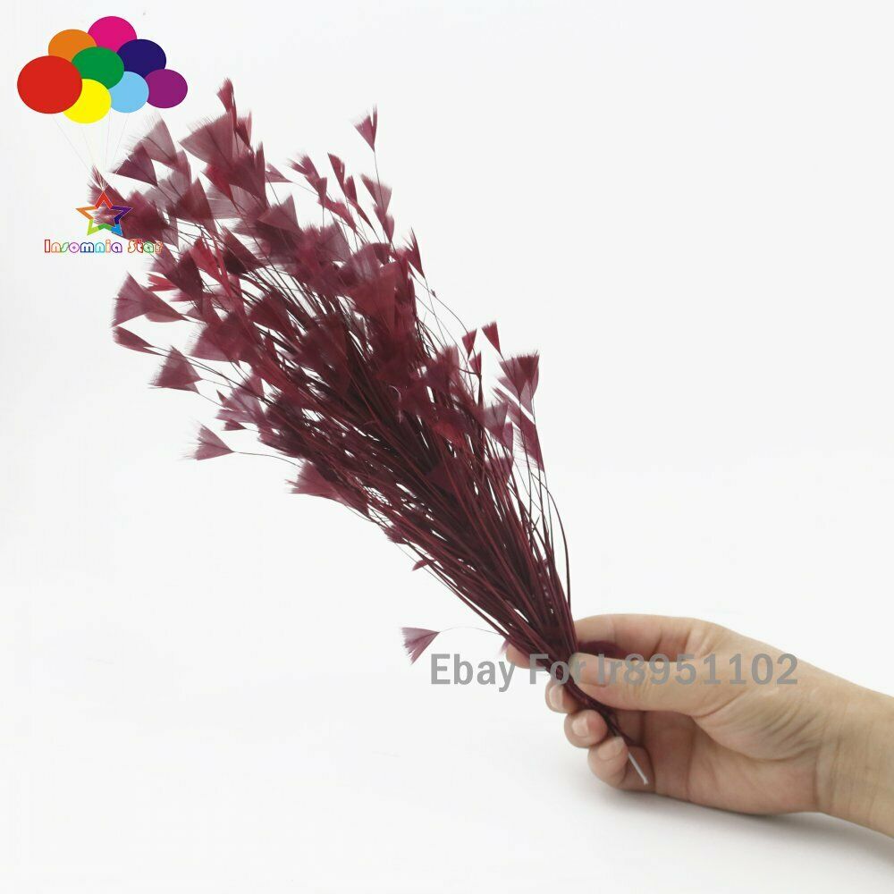 Wine Red 1 Pcs 30CM Turkey Feathers for DIY Jewelry Wedding Party Decor Corsages