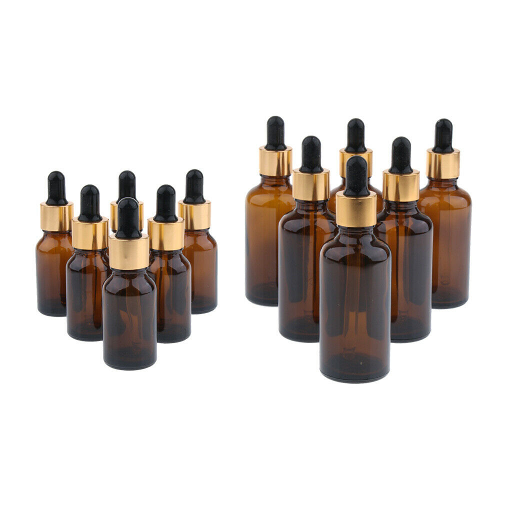 12pcs Glass Bottle with Glass Eye Dropper Dispenser for Essential Oil, Chemistry