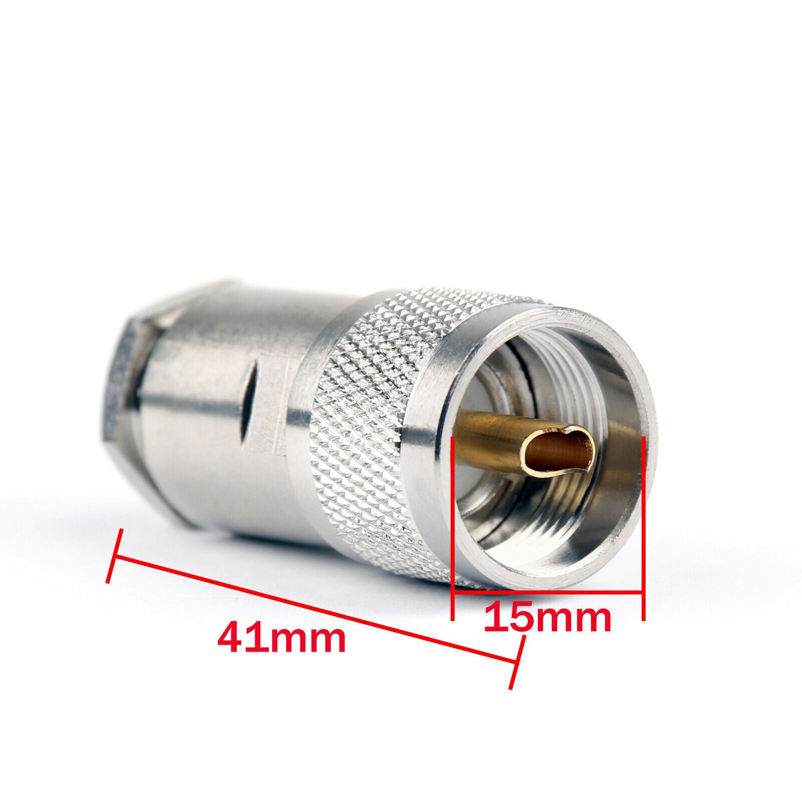 10Pcs UHF Male Clamp For RG8 RG165 RG213 LMR400 Cable RF Connector Adapter CA