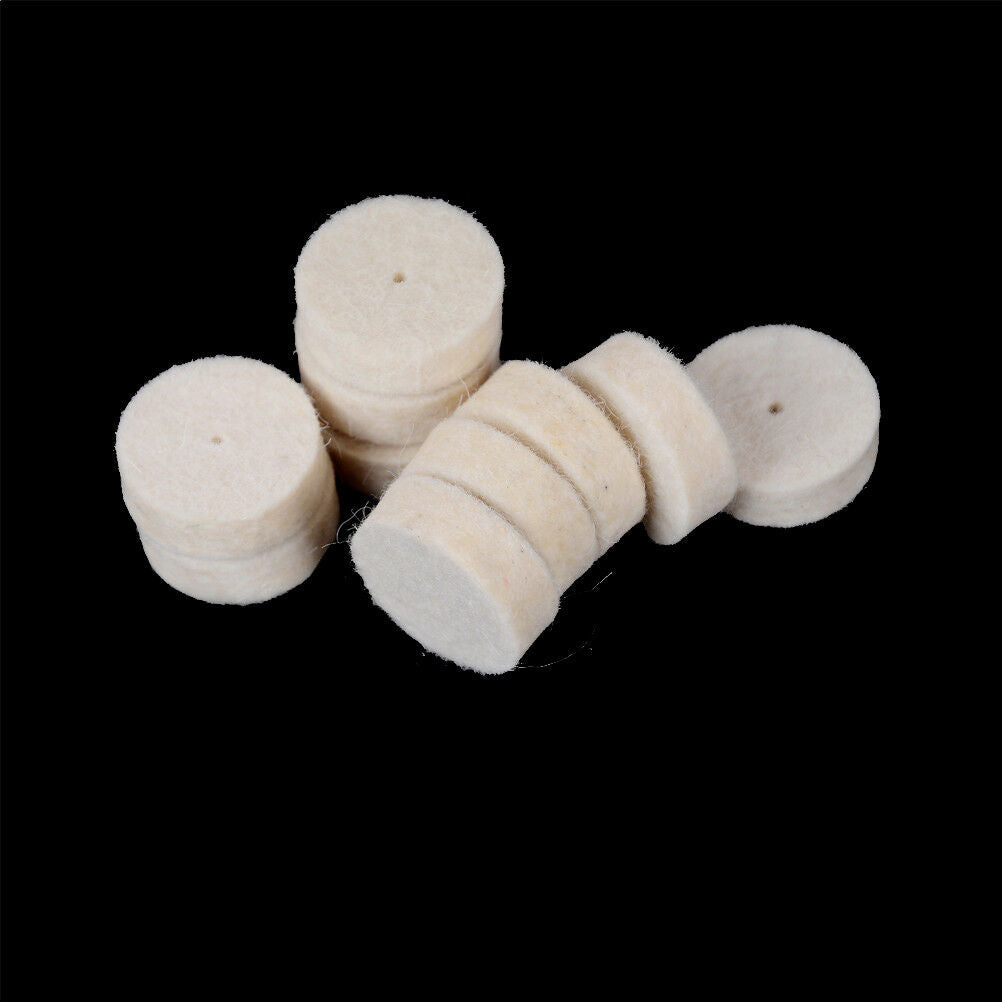 25Mm 10Pcs Grinder Wheel Brush Wool Felt Polishing Buffing Drill Rotary To.l8
