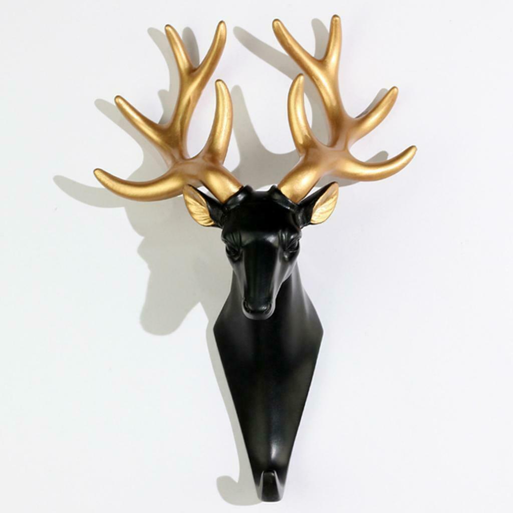 Animal Head Hanger Strong Sticking Wall Door Hanging Hook Hangers Black