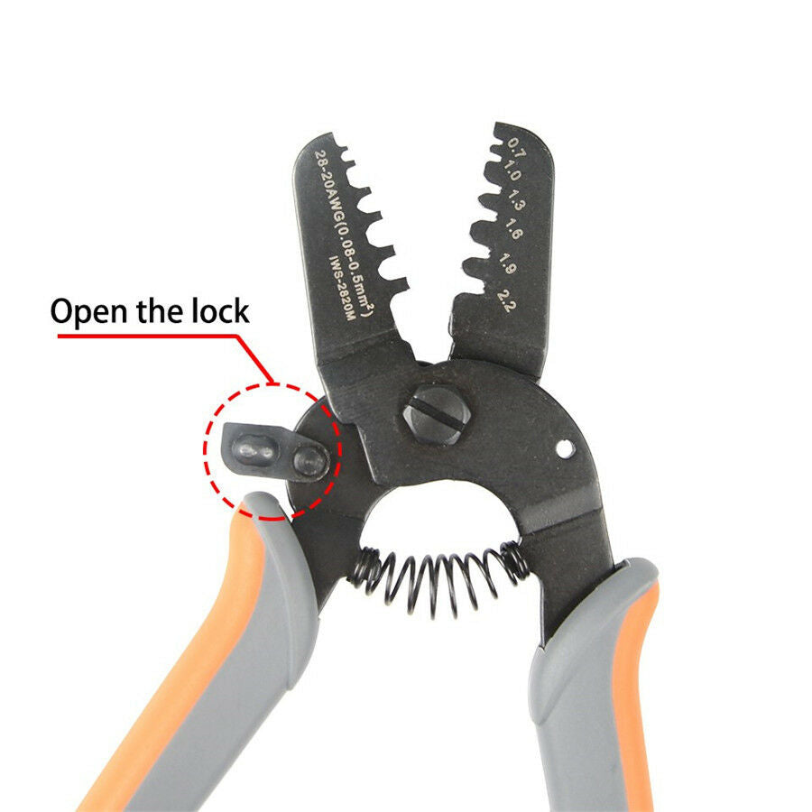 Mini Micro Open Barrel Crimping Tools Works on For AWG28-20 JAM, Molex, Tyco,