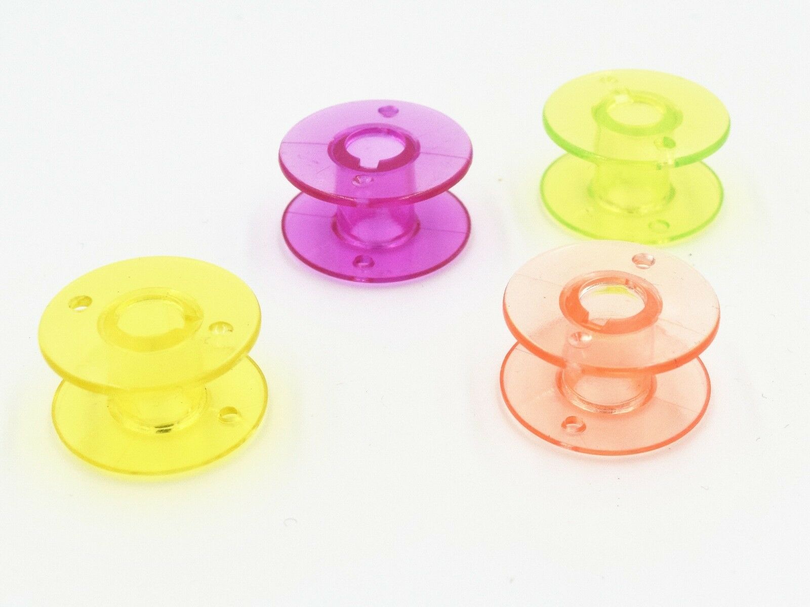 25 Empty Bobbins Sewing Machine Spools With Plastic Case Storage Box Supplies
