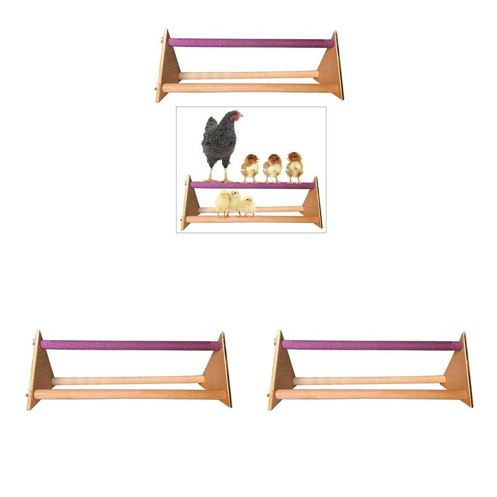 2pcs Parrots Chicken Perch Stand Funny for Chicken Hens Large Birds Canary