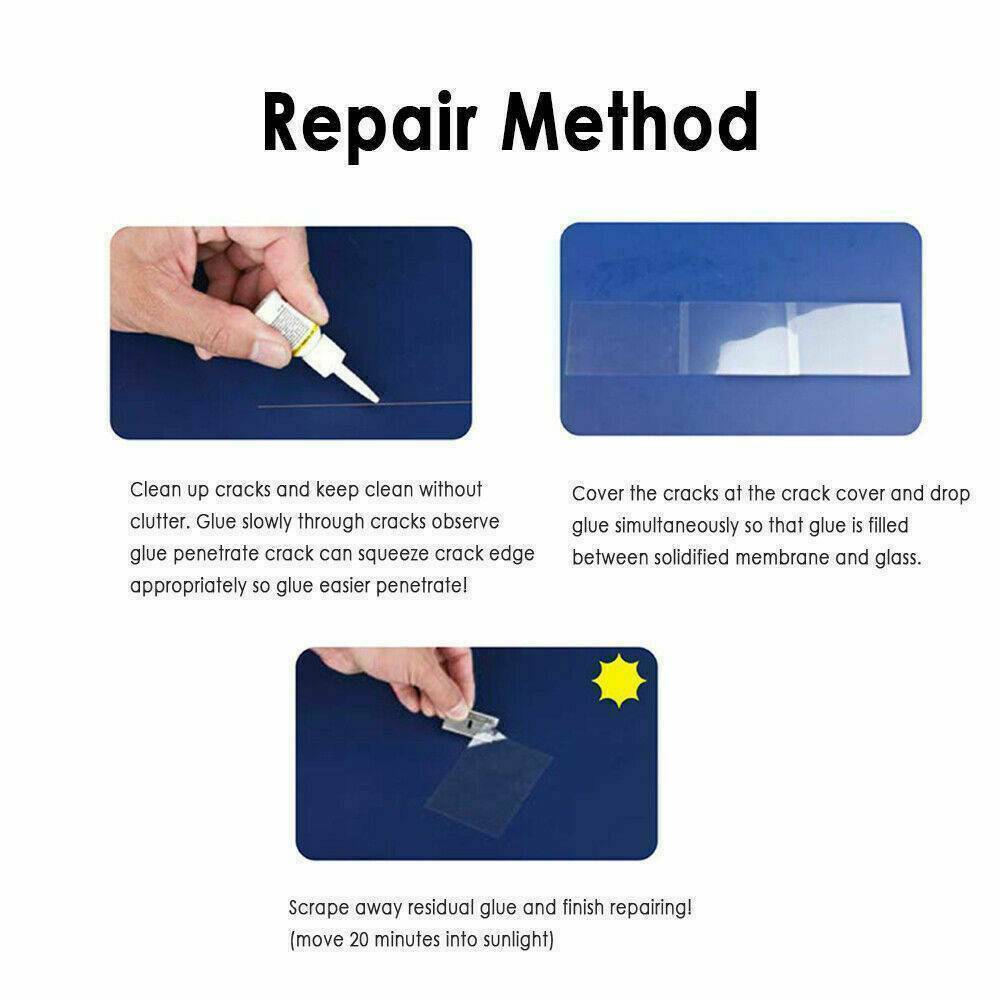 Automotive Glass Nano Repair Fluid Tool - Car Window Glass Crack Chip Repair Kit