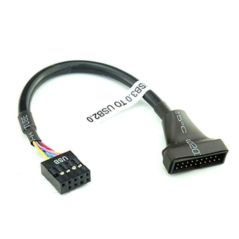 2-Pack USB 3.0 20 Pin Female to USB 2.0 9 Pin Connectors Motherboard Cable