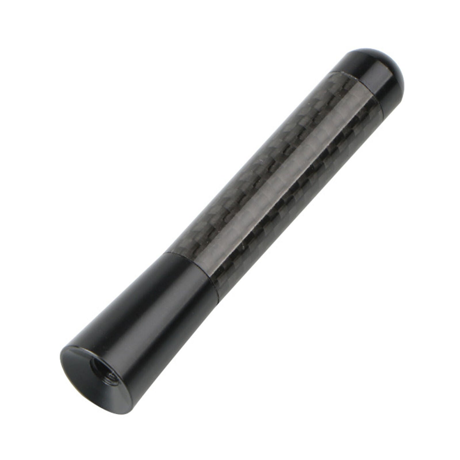 8cm 3" Black Car Antenna Aerial Carbon Fiber Screw Short Stubby Mast Universal