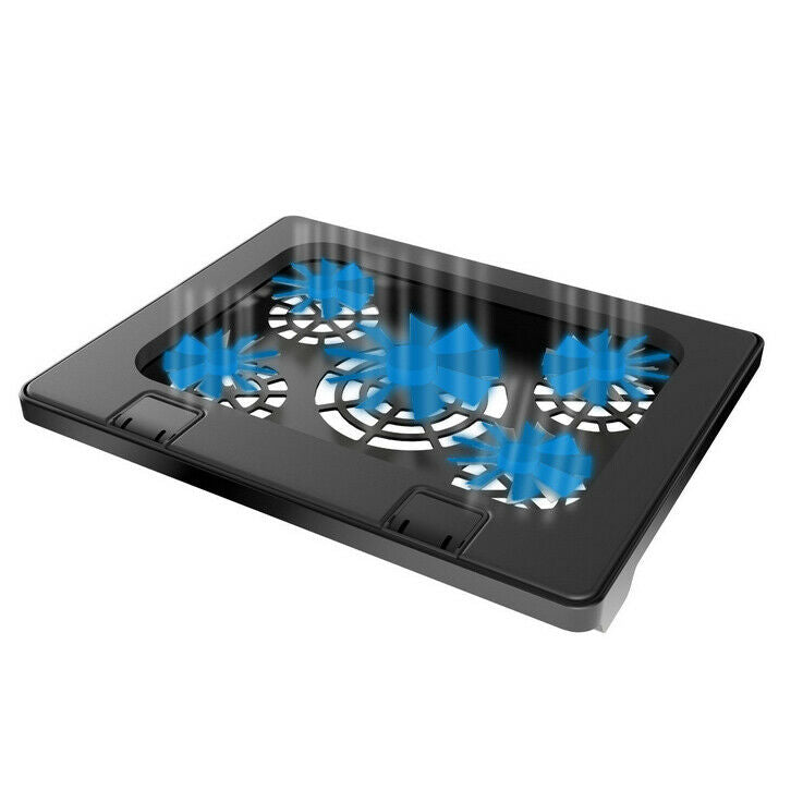 Laptop Cooling Cooler Pad 11-17 Inch Gaming Cooler Pad with 5 Quiet Led Fans