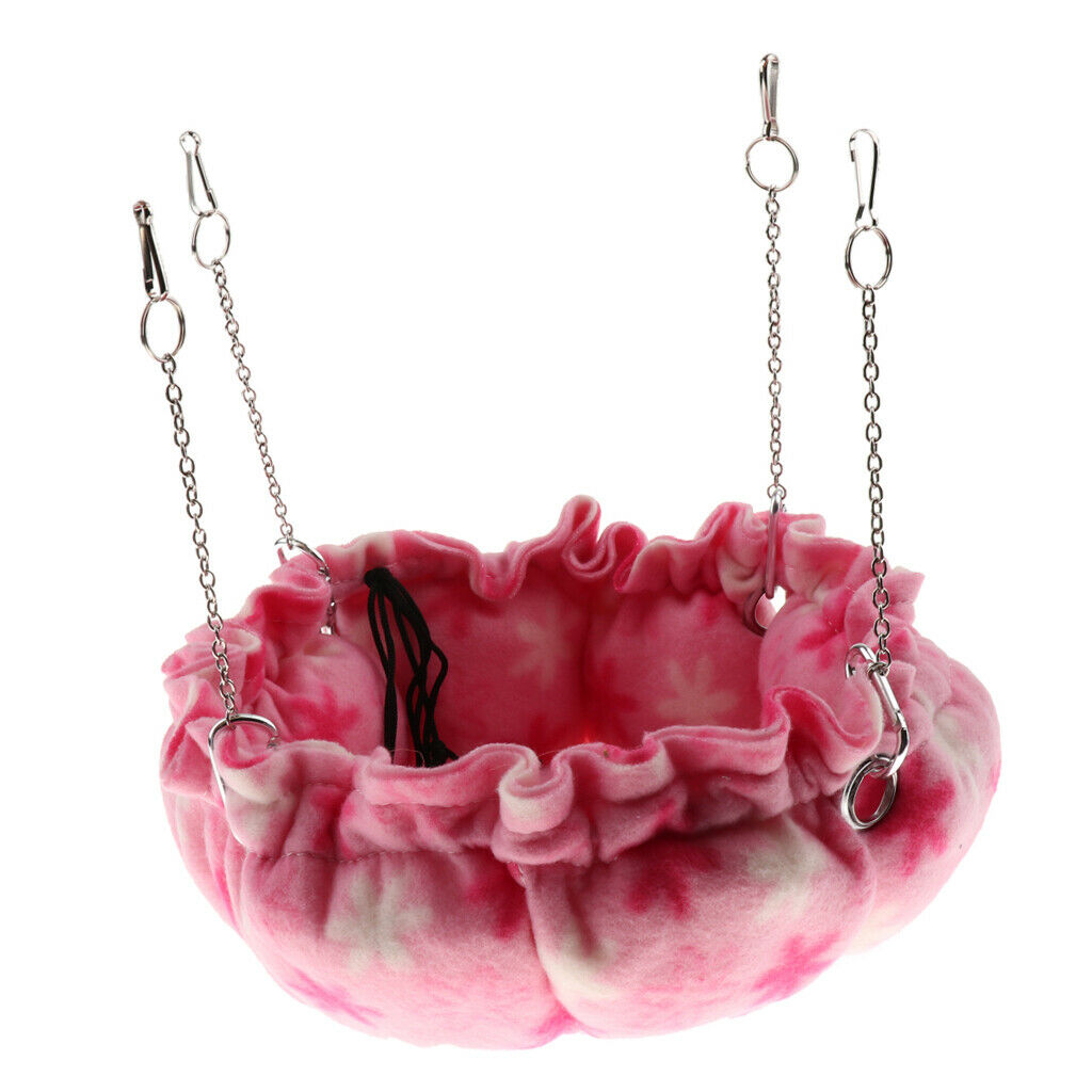 Cozy Nest Comfortable Hammock Bed Cage Hanging For Small Animals Ferrets Pink