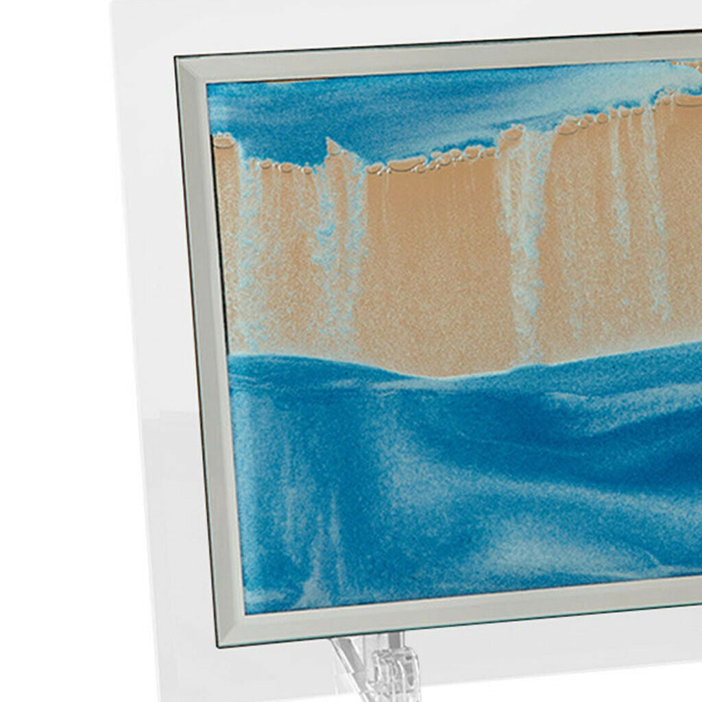 Moving Dynamic Sand Picture Flowing Sand Art Pictures 8in Sea Blue