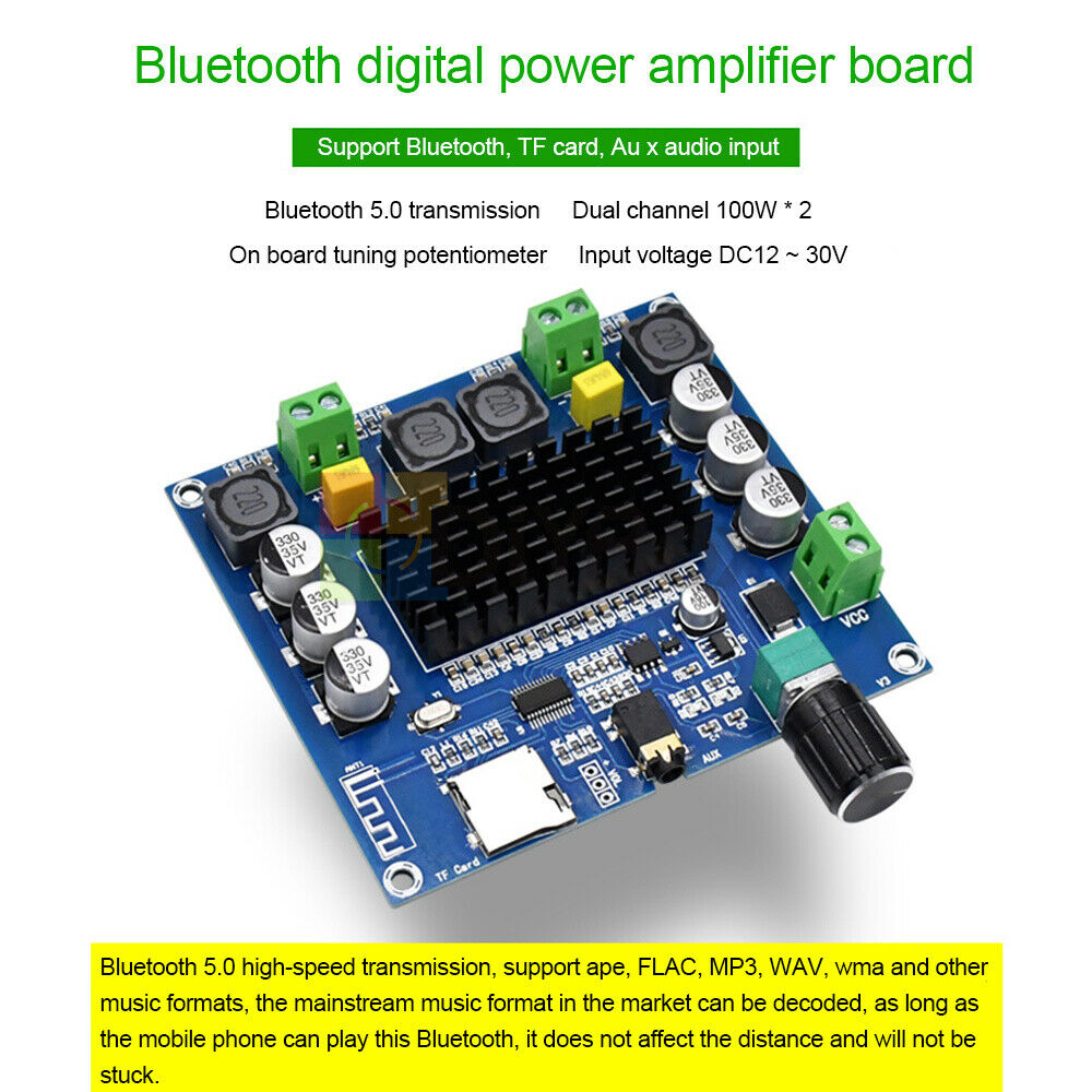 XH-A105 TDA7498 Bluetooth 5.0 Digital Amplifier Board 2x100W Stereo AMP Module