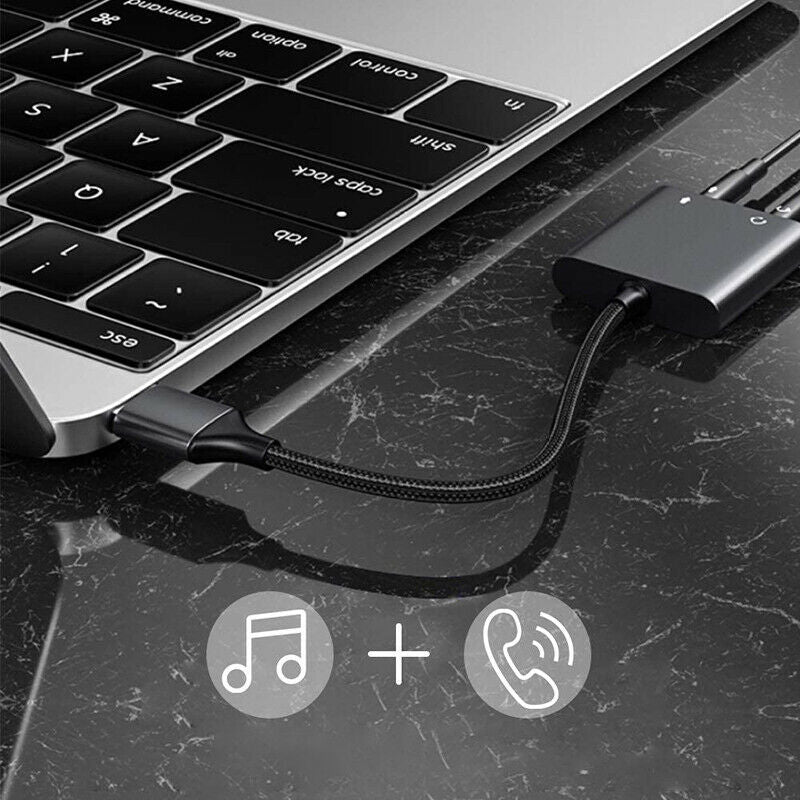 No Noise USB Audio Adapter Microphone Input External Sound Card For Laptop HN US