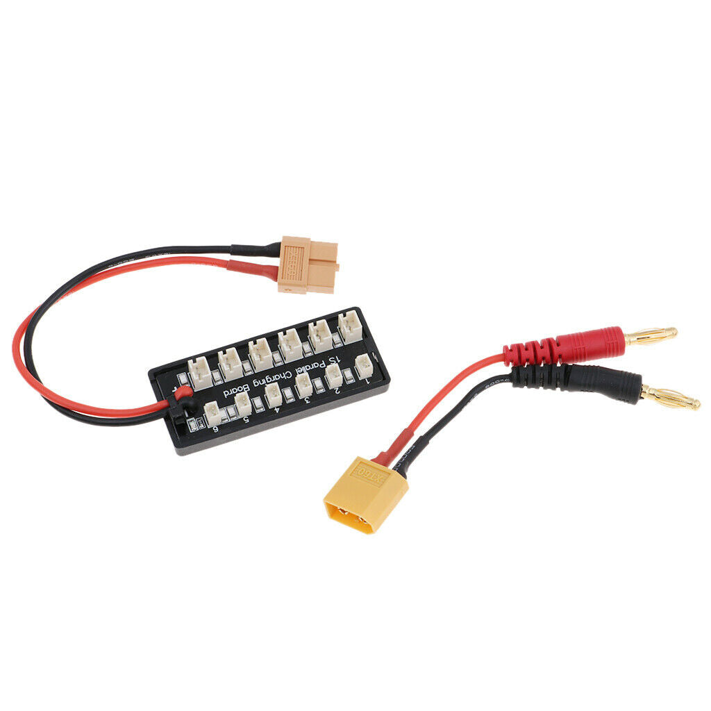 3.7V JST-PH 2.0 Parallel 1S Lipo Battery Balance Charging Board XT60 Adapter